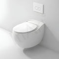 Hindware wall mounted commode style InArt ceramic rectangular wall hung WC in glossy white, front view