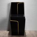 InArt vacuum syphonic one-piece ceramic western commode, close-up of soft close seat and oval rim