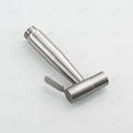 Brushed finish health faucet gun only showing nozzle head detail, stainless steel handheld spray gun for washroom
