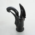 InArt brass wash basin tap with matte finish, close-up of single lever basin mixer handle