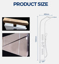 InArt rose gold shower panel for bathroom showing rainfall shower head and waterfall spout, close-up detail