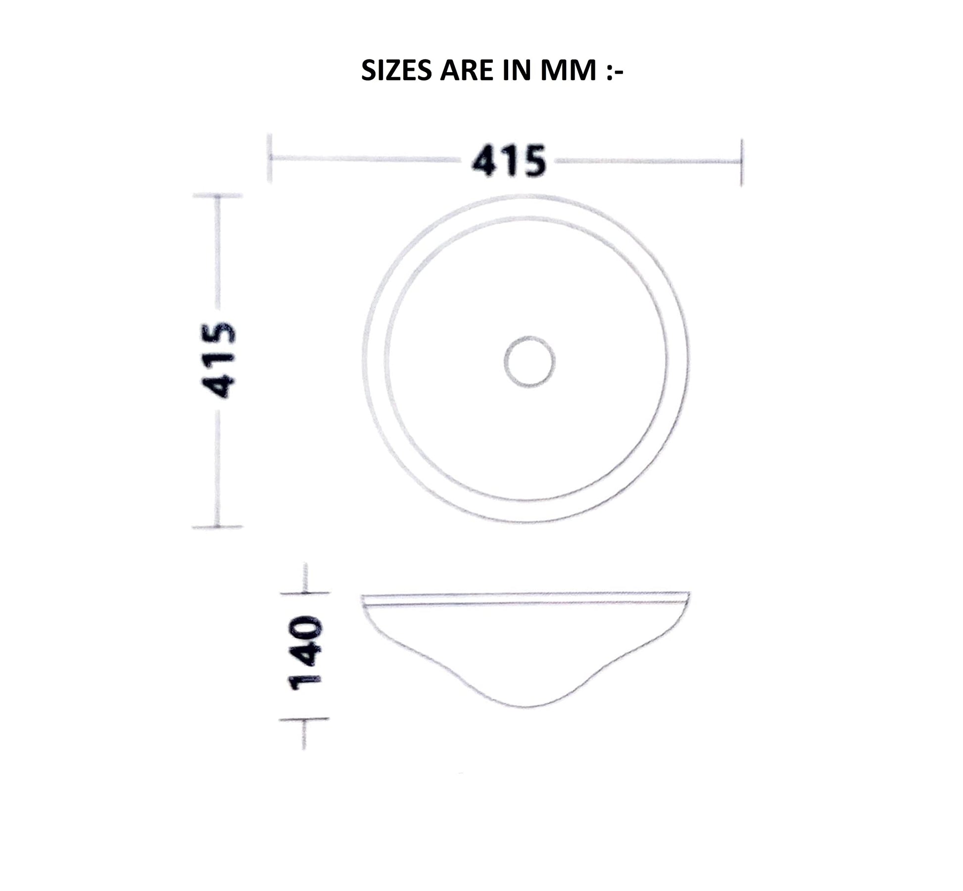 Designer glass design wash basin for washroom, glossy black square table top wash basin top view
