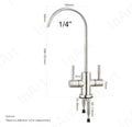 Buy RO tap online India, two in one water purifier tap for kitchen sink with dual handles and gooseneck spout
