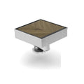 InArt 304 stainless steel floor drain jali 5x5 inch square tile insert invisible shower drain in matte silver
