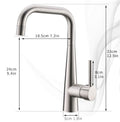 InArt 304 SS Single Lever Kitchen Sink Faucet Tap 360° Rotatable (Brushed Nickel) KSF029 - InArt-Studio