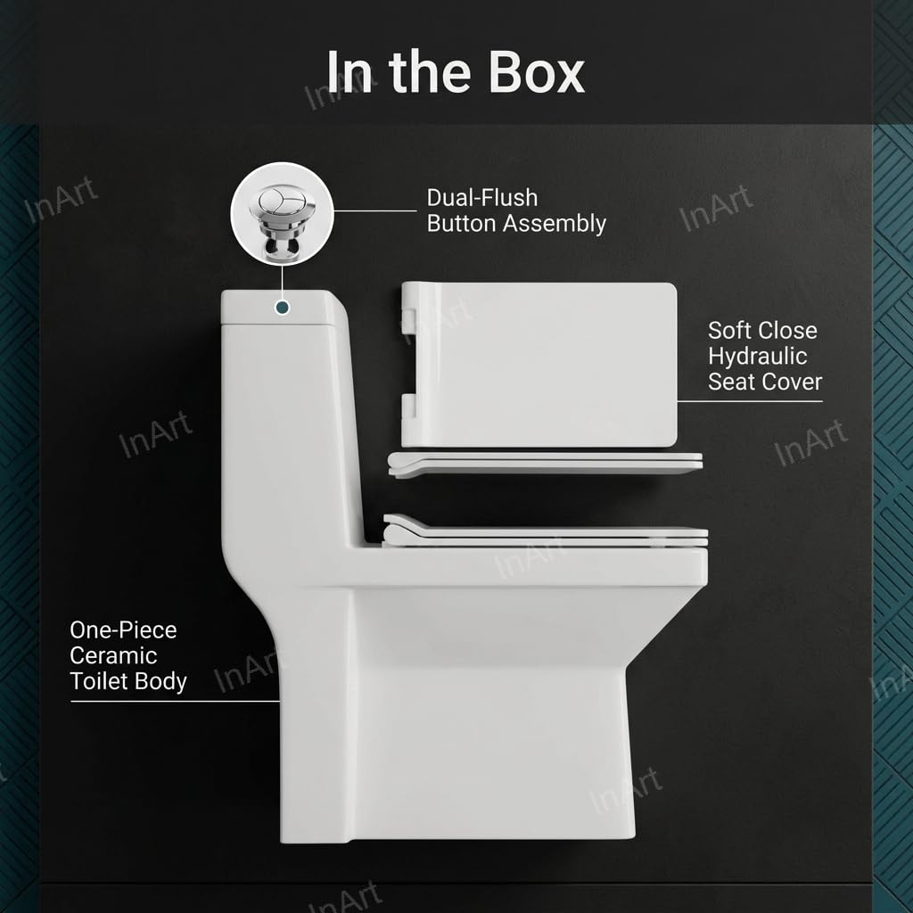 European water closet floor mounted base and concealed trap detail, glossy white ceramic western commode