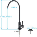 RO water taps for kitchen sink, matte black stainless steel tap for reverse osmosis water purifier use