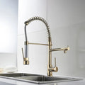 Kitchen sink taps with pull out spray showing 360° swivel spout reach for Indian modular kitchen sink