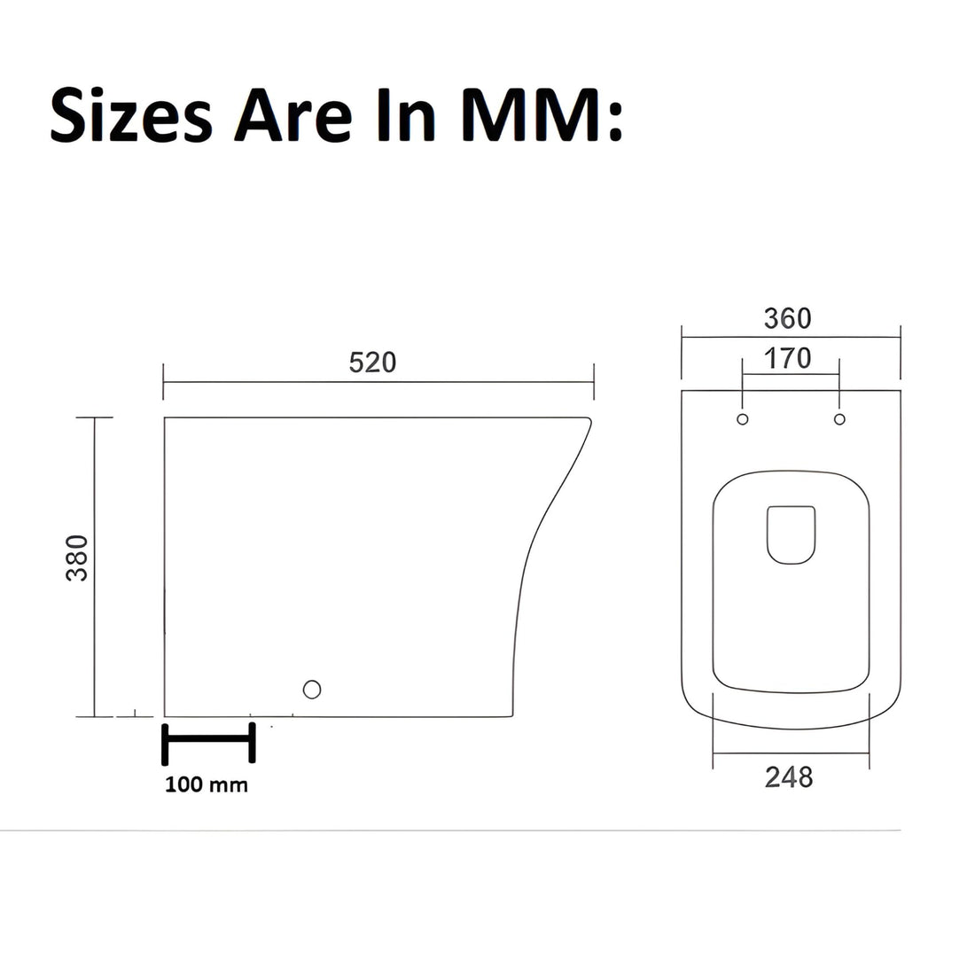 InArt ceramic western toilet, square one piece floor mounted water closet in glossy white with soft close seat