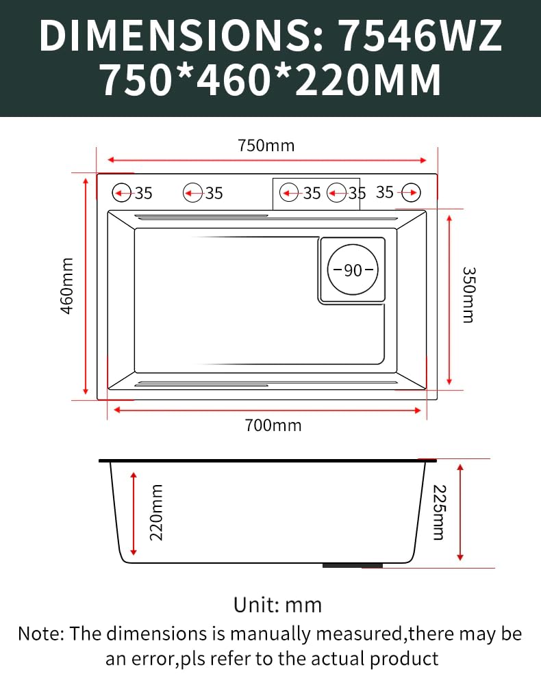 InArt sink with glass rinser, brushed gold 304 stainless steel rectangular single bowl kitchen sink set