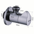 InArt brass angle valve gold, detailed view of wall flange and threads for secure bathroom kitchen fitting