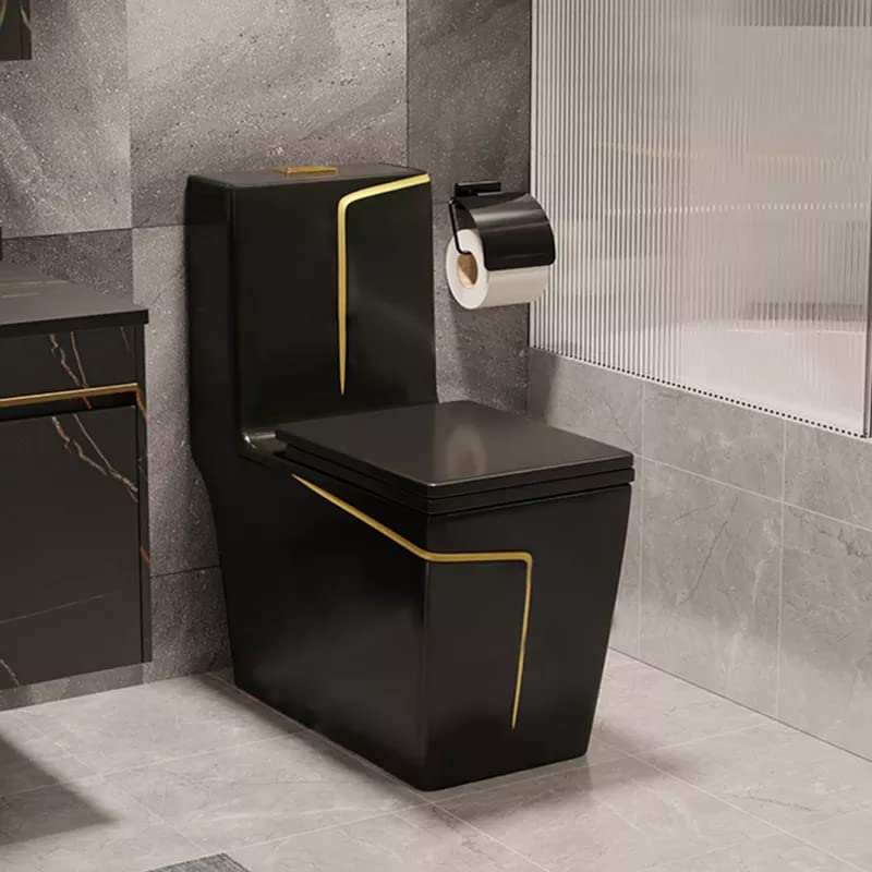 Ceramic floor mounted European water closet for modern Indian bathroom, glossy white one-piece WC with S-trap