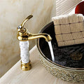 Designer sink basin tap in white gold finish, single lever basin and mixer for Indian washroom vanity