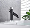 InArt black basin tapware close-up of single lever handle and smooth matt black finish on brass body