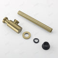 Wash basin bottle trap with 12 inch pipe, InArt brushed gold brass drain trap installed under basin