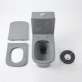 InArt one piece western toilet commode with smooth glazed ceramic finish, easy-clean grey bathroom sanitaryware