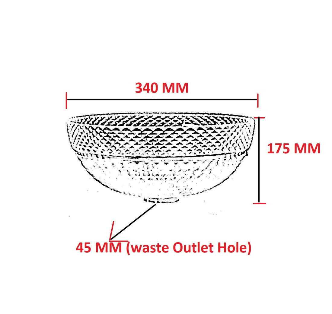 InArt washbasindesign ceramic table top wash basin, glossy white front view for modern bathroom