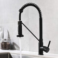 InArt Kitchen Sink Mixer - 360° Pull-Down Sprayer Faucet, Black Matt Dual Flow KSF025 - InArt-Studio