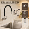 Wall mounted kitchen tap with included wall flanges for neat installation finish