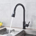 InArt kitchen sink faucet with pull down sprayer, 360° swivel spout and multi-function spray head close-up