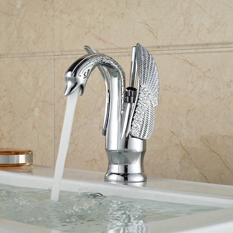 InArt wash basin with mixer tap look, modern bathroom sink mixer taps in chrome finish, single lever basin tap