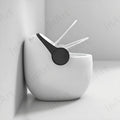 InArt white and black commode in modern bathroom interior, floor mounted ceramic western toilet look