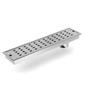 InArt 304 stainless steel linear shower drain channel 18x4 inch rectangular floor drain, silver finish