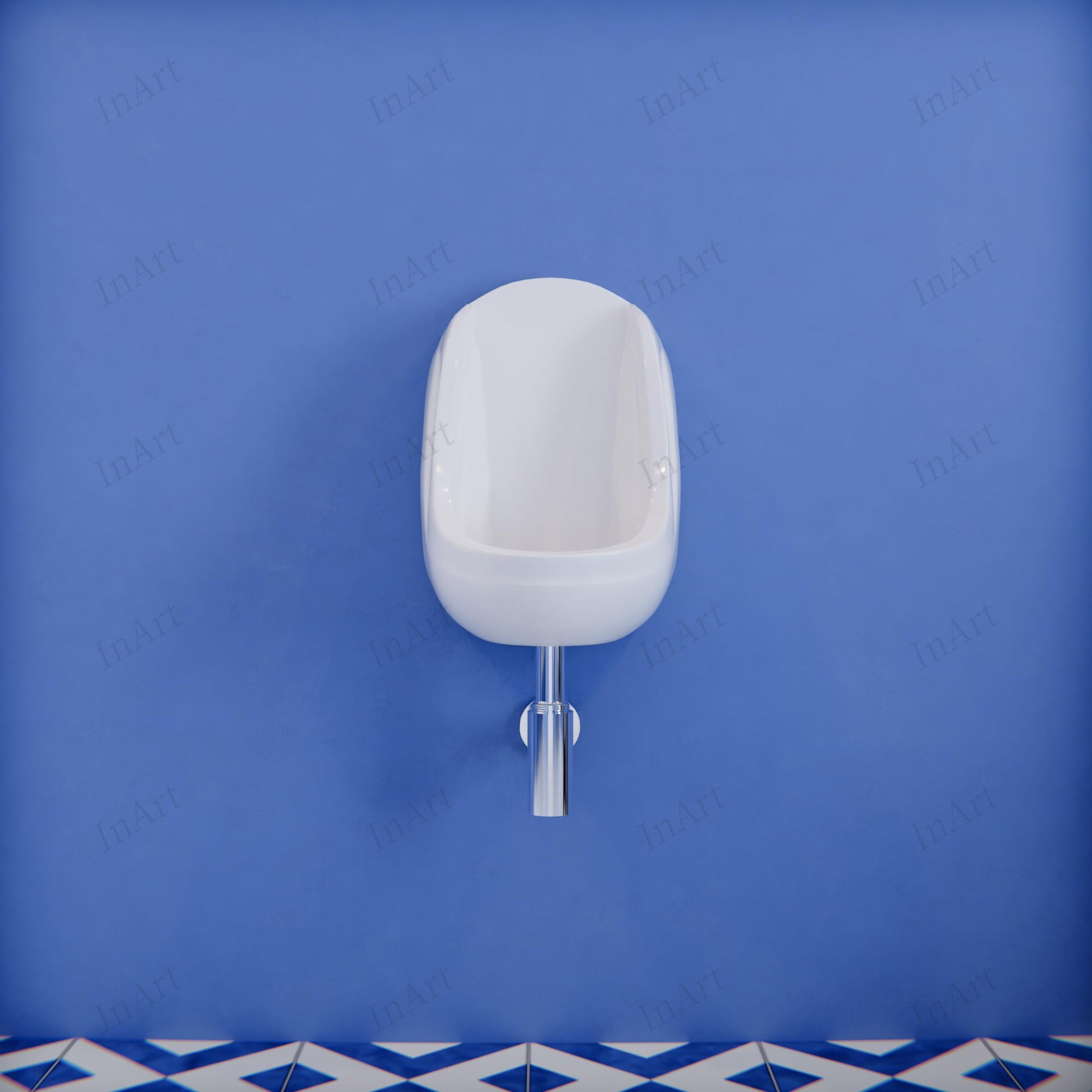 Buy ceramic urinal online India, InArt wall mount men’s urinal in glossy white ceramic