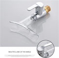 Top view of chrome single lever basin mixer with rectangular waterfall outlet, premium sanitaryware look