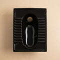 Ceramic squat toilet pan in black colour for bathroom and washroom use