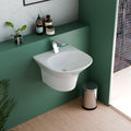 Wash basin small size 14x15x10 inches, rectangular wall mounted bathroom sink for small washroom spaces