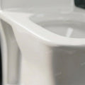 InArt premium sanitaryware one piece closet, soft close seat cover and glossy white finish, top view detail