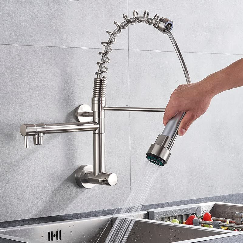 InArt kitchen sink pull out faucet with pull-down sprayer for rinsing vegetables, modern kitchen use