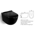 Wall mounted wc in matt beige ceramic, rear angle view of wall hung water closet with slim soft close seat