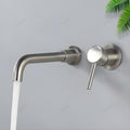 Mixer tap wall installation look, InArt wall mounted mixer tap with concealed body for neat bathroom wall