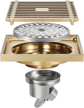 InArt Brass Bathroom Floor Water Drain Grating with Anti-Foul Cockroach Trap Bronze Antique Finish - InArt-Studio