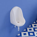 InArt wall mounted urinal, glossy white ceramic rectangular design for men, front view