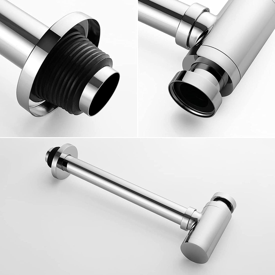 InArt basin bottle trap in chrome plated brass, standard bottle trap waste drain for wash basin