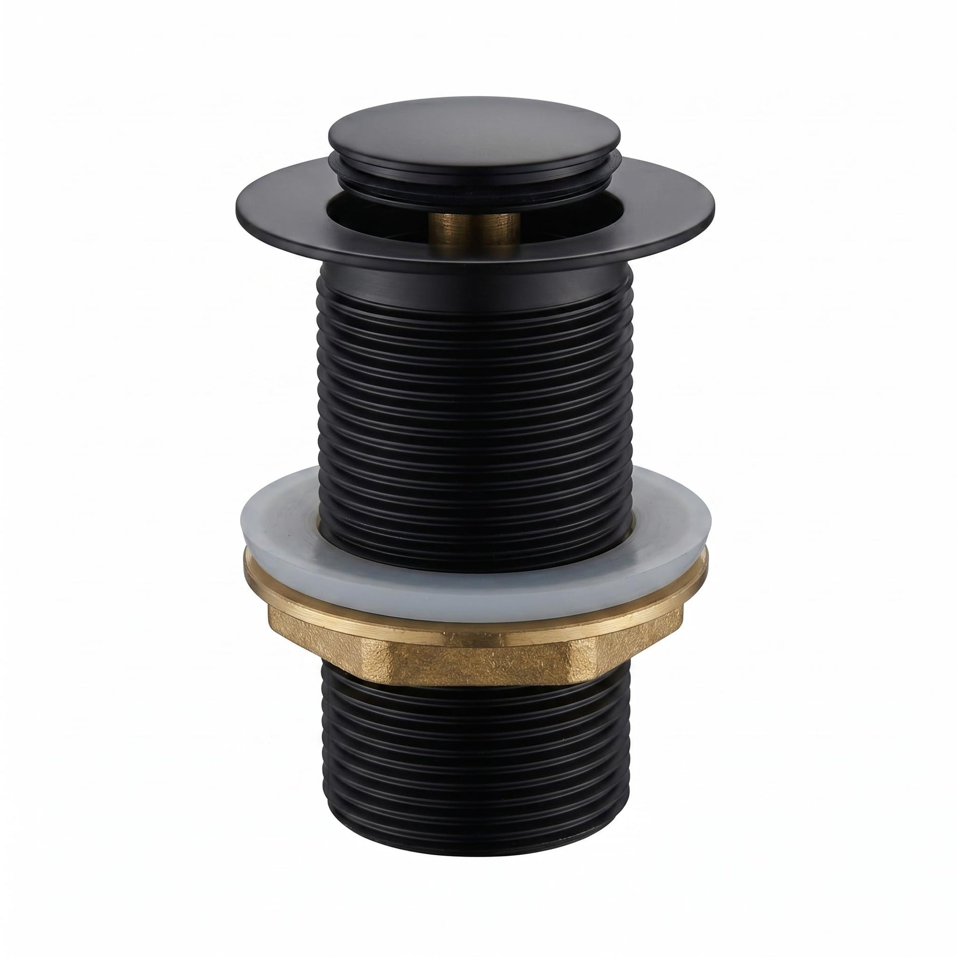 Single piece pop-up waste coupling for wash basin in matt black colour