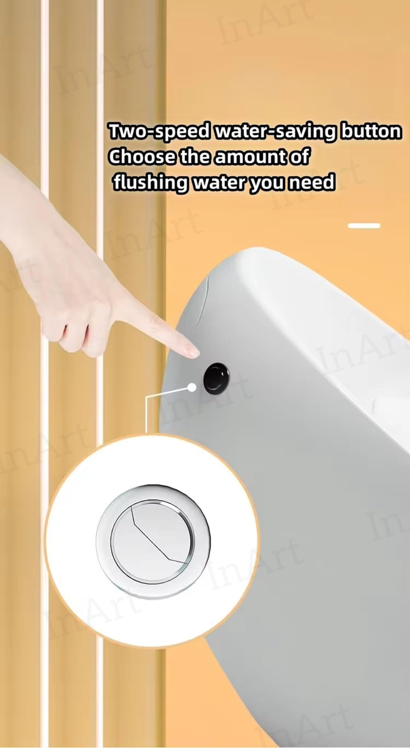 Floor mounted ceramic one-piece toilet with siphon jet flush, modern bathroom sanitaryware in white