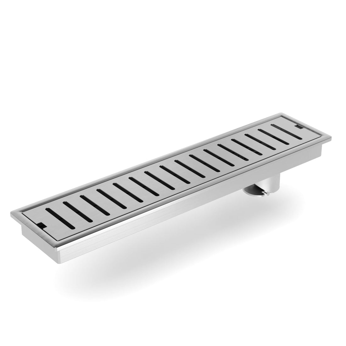 InArt linear shower drain channel 18x4 inch in 304 stainless steel, rectangular floor drain jali main view