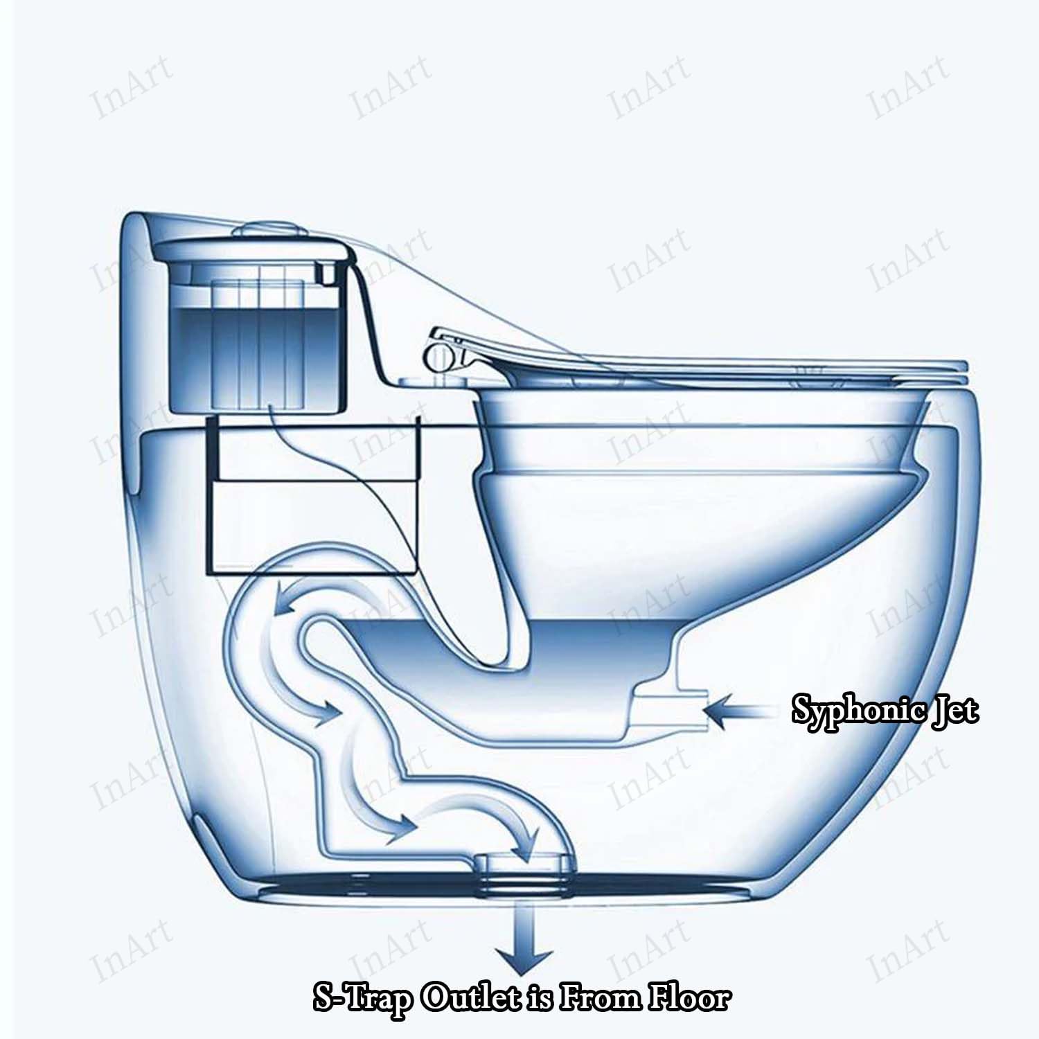 Top view of rimless-style bowl with protected glazed ceramic surface for easy cleaning