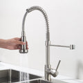 InArt sink tapware stainless steel mixer sink tap kitchen with pull-down sprayer and 360° rotation, detail view
