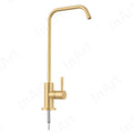 Square RO drinking water tap in brushed gold SS304, premium finish for modern Indian kitchen sink