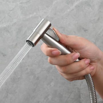 InArt health faucet gun only in stainless steel, heavy duty handheld jet spray gun with brushed finish
