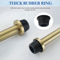 Heavy duty bottle trap for wash basin, brushed gold brass bottle trap close-up of anti clog design