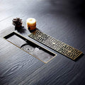 InArt brass floor drain jali with cockroach trap, square antique bronze finish, main view