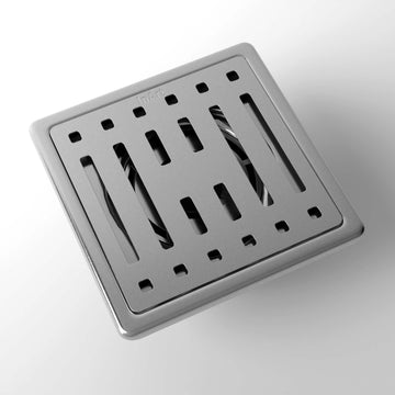 InArt 304 stainless steel floor drain jali 5x5 inch square grid, polished bathroom drain cover