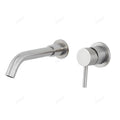 Single lever wall mixer tap for hot and cold water, brushed nickel waterfall basin tap for Indian bathrooms