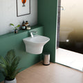 InArt small sink for small bathroom, premium ceramic wall mounted washbasin with glossy white finish